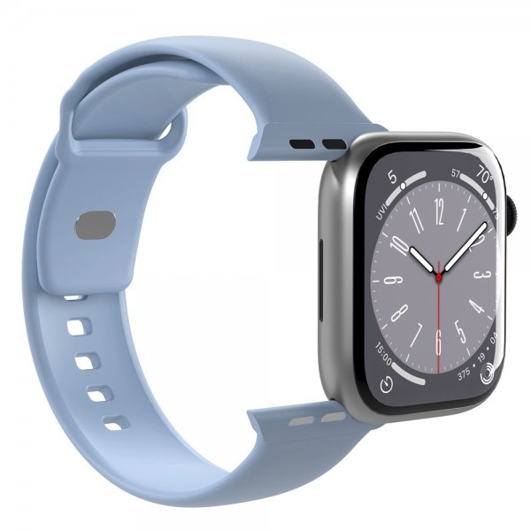 Puro Apple Watch 44/45/46mm/Apple Watch Ultra Armbånd ICON Silicone Band Powder Blue