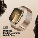 Dux Ducis Apple Watch 44/45/46mm/Apple Watch Ultra Armbånd Milanese Pro Series Gull