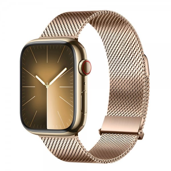 Dux Ducis Apple Watch 44/45/46mm/Apple Watch Ultra Armbånd Milanese Pro Series Gull