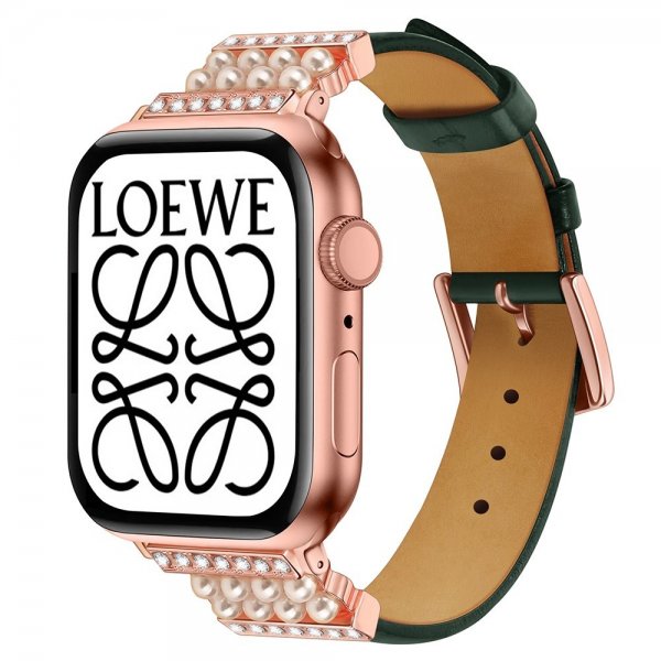 Apple Watch 44/45/46mm/Apple Watch Ultra Armbånd Perler Grønn
