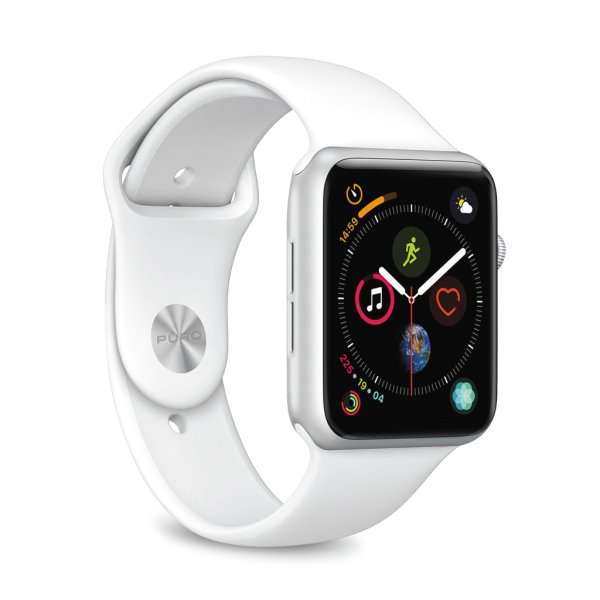 Puro Apple Watch 44/45/46mm/Apple Watch Ultra Armbånd ICON Silicone Band Hvit