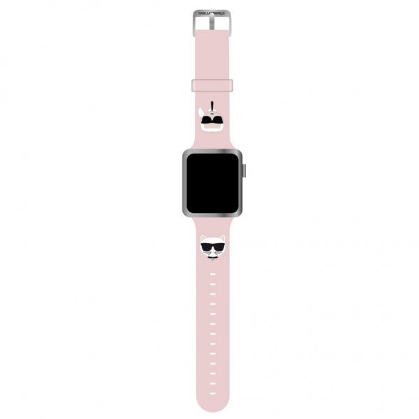 Karl Lagerfeld Apple Watch 42/44/45mm/Apple Watch Ultra Armbånd Karl & Choupette Rosa