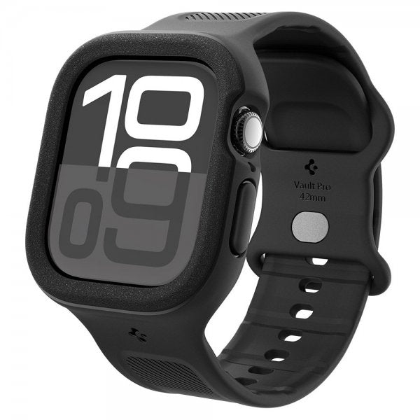 Spigen Apple Watch 42mm (Series 10/11) Armbånd og Deksel Vault Pro Matte Black