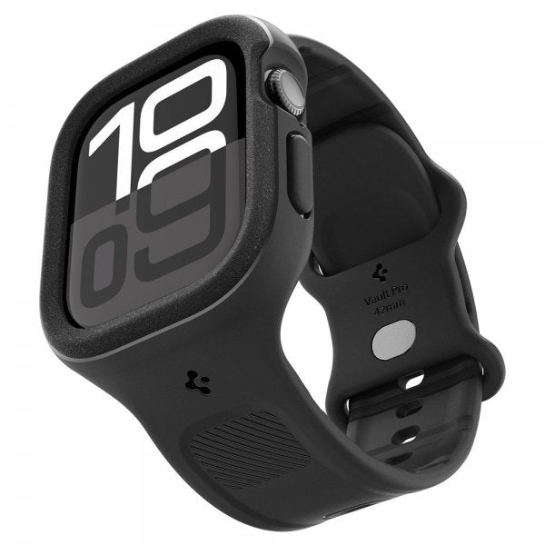Spigen Apple Watch 42mm (Series 10/11) Armbånd og Deksel Vault Pro Matte Black