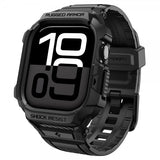 Spigen Apple Watch 42mm (Series 10/11) Armbånd Rugged Armor Pro 2 Matte Black