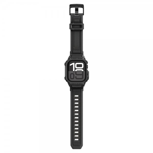 Spigen Apple Watch 42mm (Series 10/11) Armbånd Rugged Armor Pro 2 Matte Black