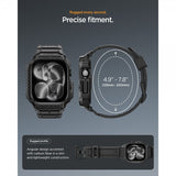 Spigen Apple Watch 42mm (Series 10/11) Armbånd Rugged Armor Pro 2 Matte Black