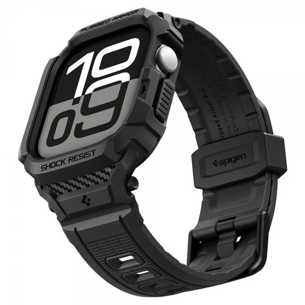 Spigen Apple Watch 42mm (Series 10/11) Armbånd Rugged Armor Pro 2 Matte Black