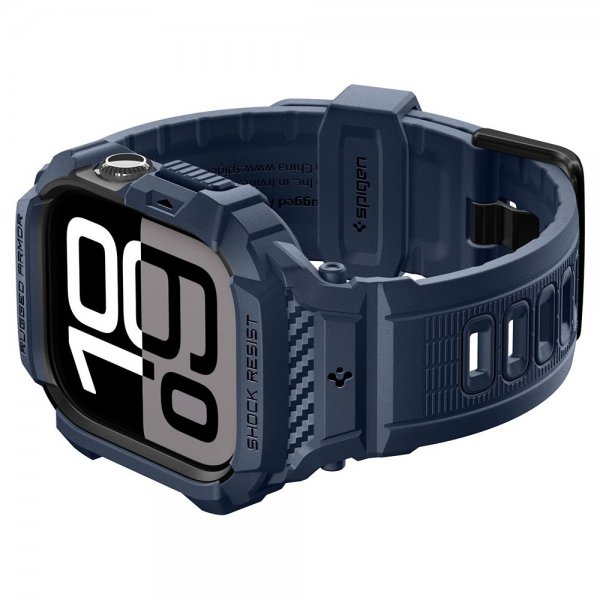 Spigen Apple Watch 42mm (Series 10/11) Armbånd Rugged Armor Pro 2 Navy Blue