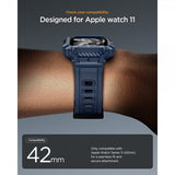 Spigen Apple Watch 42mm (Series 10/11) Armbånd Rugged Armor Pro 2 Navy Blue