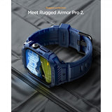 Spigen Apple Watch 42mm (Series 10/11) Armbånd Rugged Armor Pro 2 Navy Blue