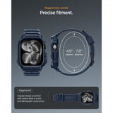 Spigen Apple Watch 42mm (Series 10/11) Armbånd Rugged Armor Pro 2 Navy Blue