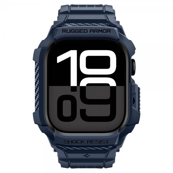 Spigen Apple Watch 42mm (Series 10/11) Armbånd Rugged Armor Pro 2 Navy Blue