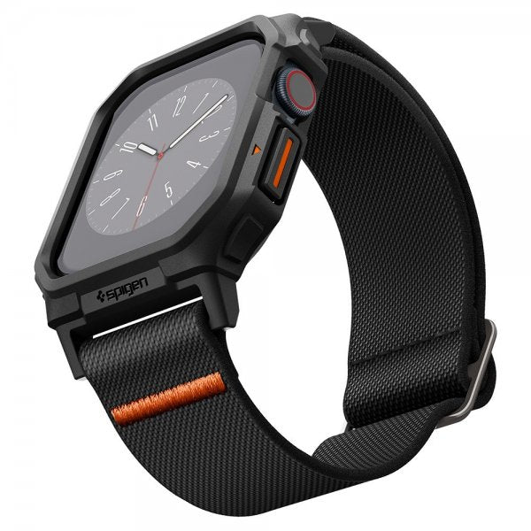 Spigen Apple Watch 42mm (Series 10/11) Armbånd og Deksel Lite Fit Pro Matte Black