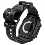 Spigen Apple Watch 42mm (Series 10/11) Armbånd og Deksel Rugged Armor Pro Matte Black