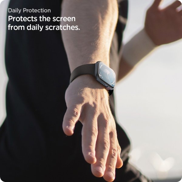 Spigen Apple Watch 42mm (Series 10/11) Skjermbeskytter EliteShield EZ Fit 2-pakning