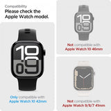 Spigen Apple Watch 42mm (Series 10/11) Skjermbeskytter EliteShield EZ Fit 2-pakning