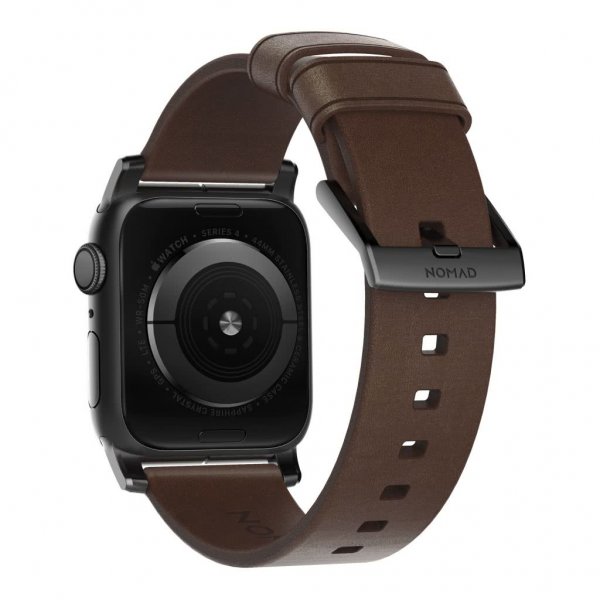 Nomad Apple Watch 44/45/46mm/Apple Watch Ultra Armbånd Modern Band Black Hardware Rustic Brown
