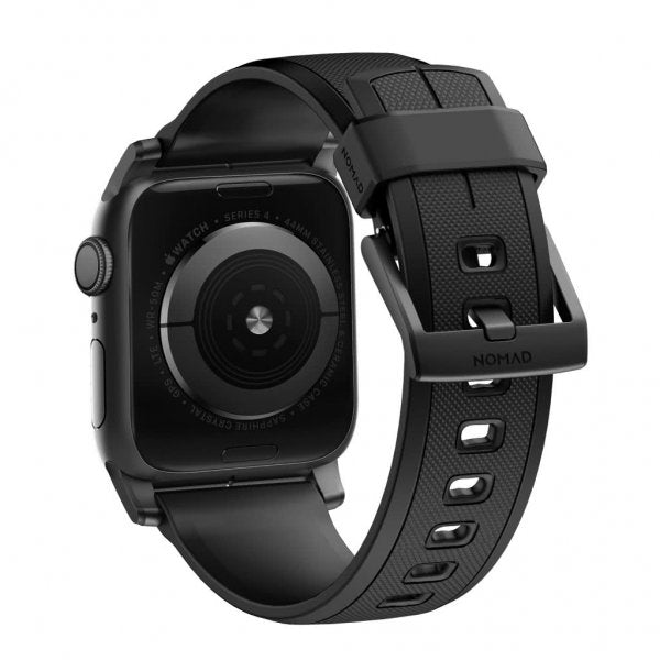 Nomad Apple Watch 44/45/46mm/Apple Watch Ultra Armbånd Rugged Band Black Hardware Svart