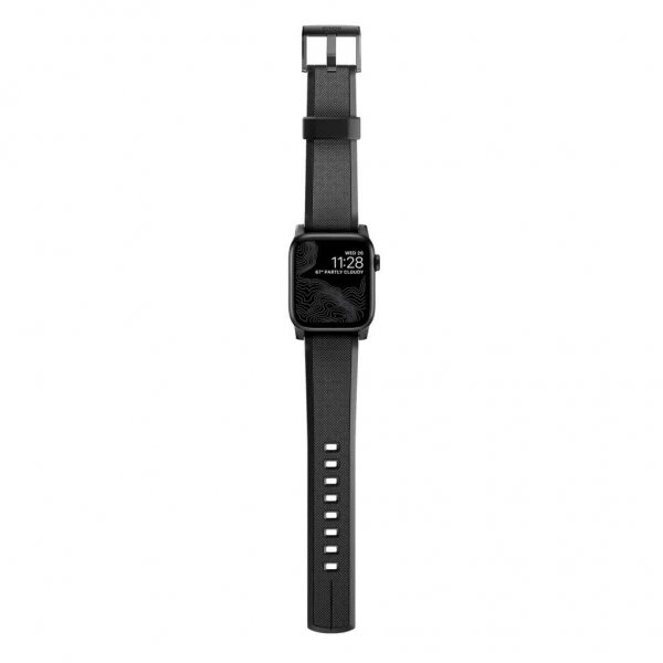 Nomad Apple Watch 44/45/46mm/Apple Watch Ultra Armbånd Rugged Band Black Hardware Svart