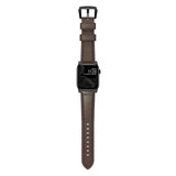 Nomad Apple Watch 44/45/46mm/Apple Watch Ultra Armbånd Traditional Band Black Hardware Rustic Brown