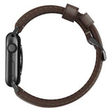 Nomad Apple Watch 44/45/46mm/Apple Watch Ultra Armbånd Traditional Band Black Hardware Rustic Brown