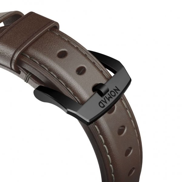 Nomad Apple Watch 44/45/46mm/Apple Watch Ultra Armbånd Traditional Band Black Hardware Rustic Brown