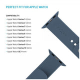 Fixed Apple Watch 44/45/46mm Armbånd Silicone Sporty Strap Blå