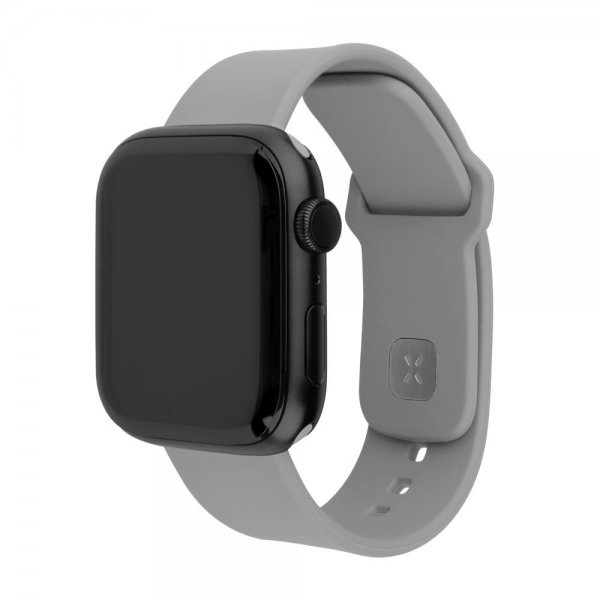 Fixed Apple Watch 44/45/46mm Armbånd Silicone Sporty Strap Grå