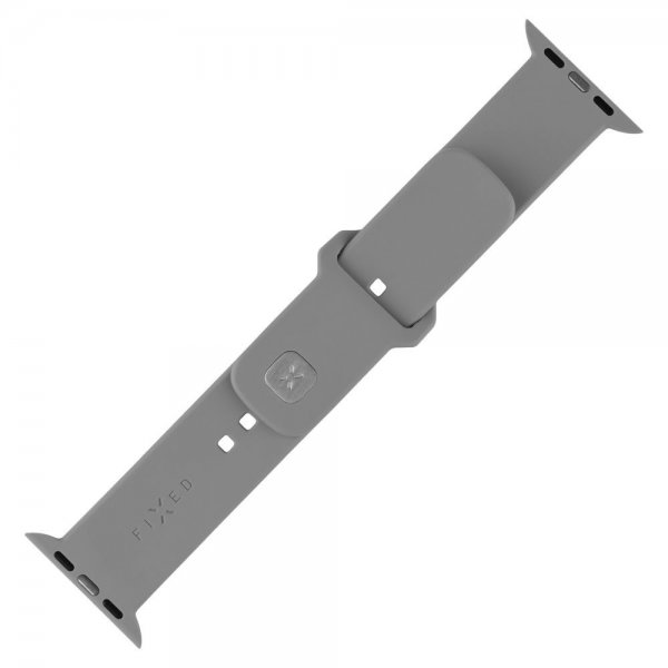 Fixed Apple Watch 44/45/46mm Armbånd Silicone Sporty Strap Grå