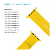Fixed Apple Watch 44/45/46mm Armbånd Silicone Sporty Strap Gul