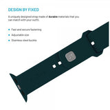 Fixed Apple Watch 44/45/46mm Armbånd Silicone Sporty Strap Mørkegrønn