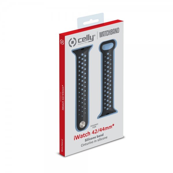 Celly Apple Watch 44/45/46mm Armbånd Watchband Svart