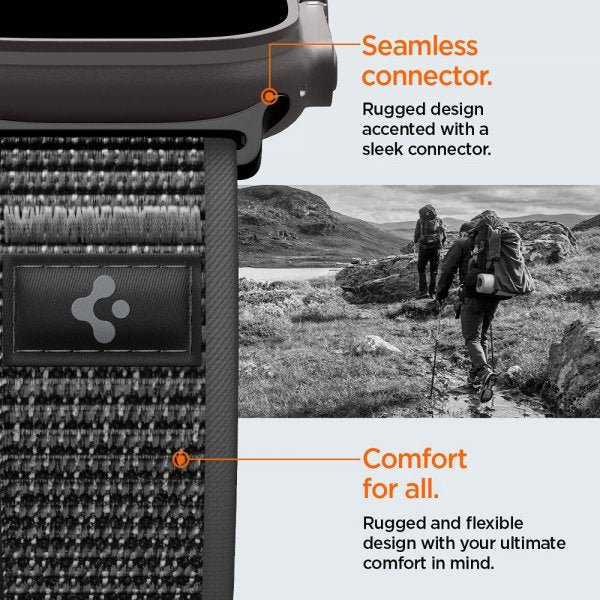 Spigen Apple Watch 44/45/46mm/Ultra 49mm Armbånd Athlex Air 2 Active Black Gray