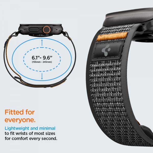 Spigen Apple Watch 44/45/46mm/Ultra 49mm Armbånd Athlex Air 2 Active Black Orange