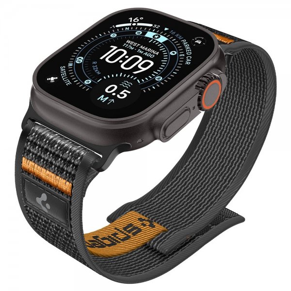 Spigen Apple Watch 44/45/46mm/Ultra 49mm Armbånd Athlex Air 2 Active Black Orange