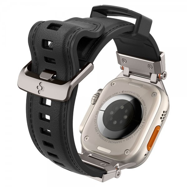 Spigen Apple Watch 44/45/46mm/Ultra 49mm Armbånd DuraPro Armor PU Svart