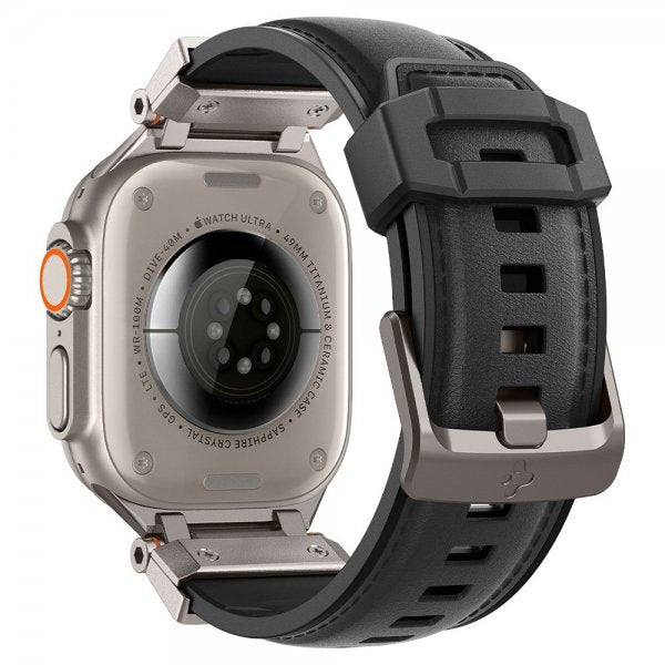 Spigen Apple Watch 44/45/46mm/Ultra 49mm Armbånd DuraPro Armor PU Svart