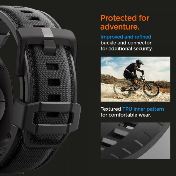Spigen Apple Watch 44/45/46mm/Ultra 49mm Armbånd DuraPro Armor Svart