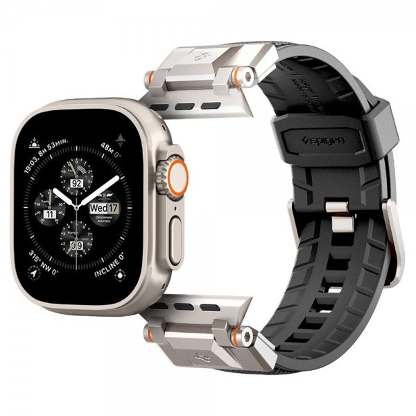 Spigen Apple Watch 44/45/46mm/Ultra 49mm Armbånd DuraPro Armor Svart