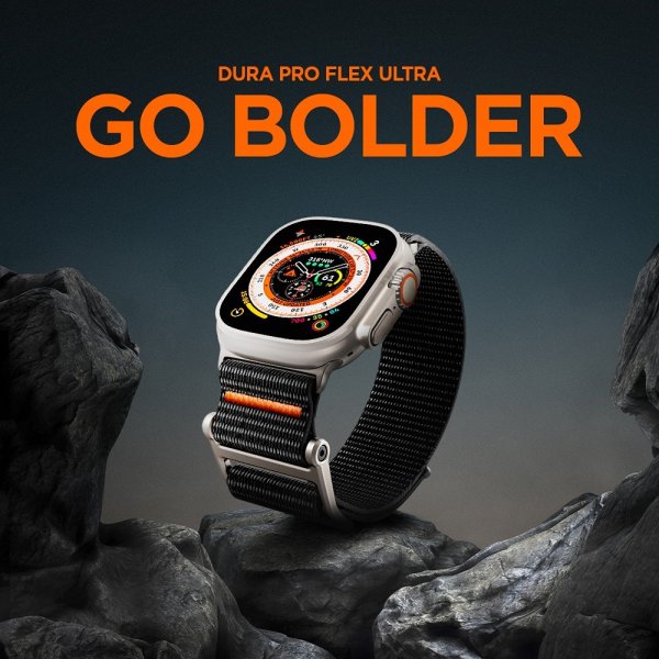 Spigen Apple Watch 44/45/46mm/Ultra 49mm Armbånd DuraPro Flex Svart