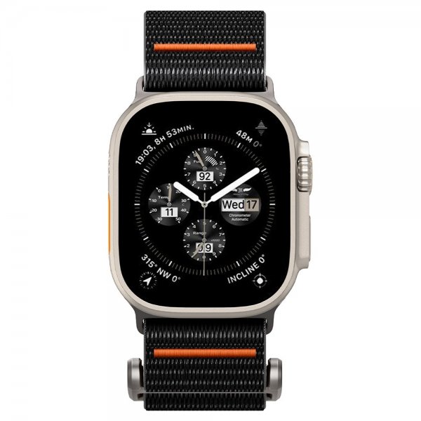 Spigen Apple Watch 44/45/46mm/Ultra 49mm Armbånd DuraPro Flex Svart