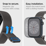 Spigen Apple Watch 44/45/46mm/Ultra 49mm Armbånd Metal Fit Graphite