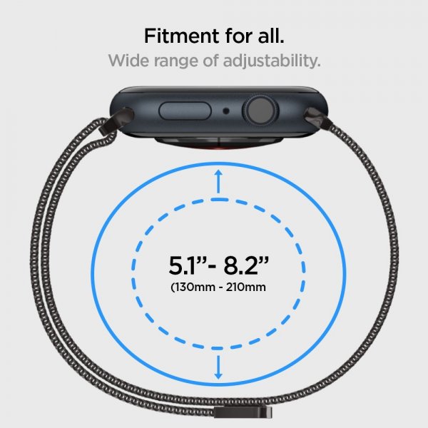 Spigen Apple Watch 44/45/46mm/Ultra 49mm Armbånd Metal Fit Graphite