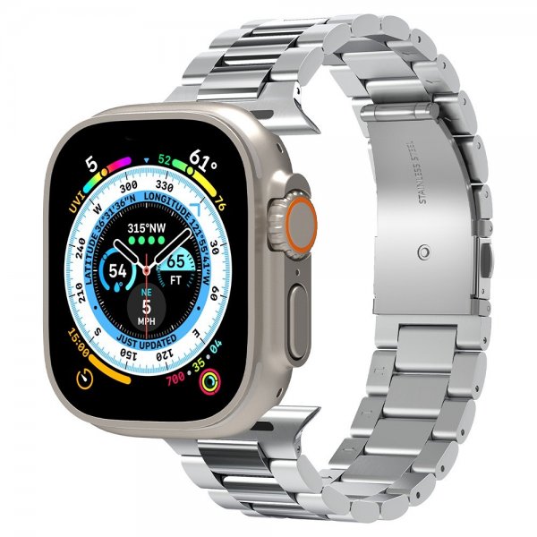 Spigen Watch 44mm/Watch 45mm/Watch 46mm/Watch Ultra 49mm Armbånd Modern Fit 316L Sølv