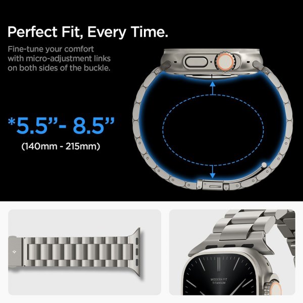 Spigen Apple Watch 44/45/46mm/Ultra 49mm Armbånd Modern Fit Titanium Natural Titanium