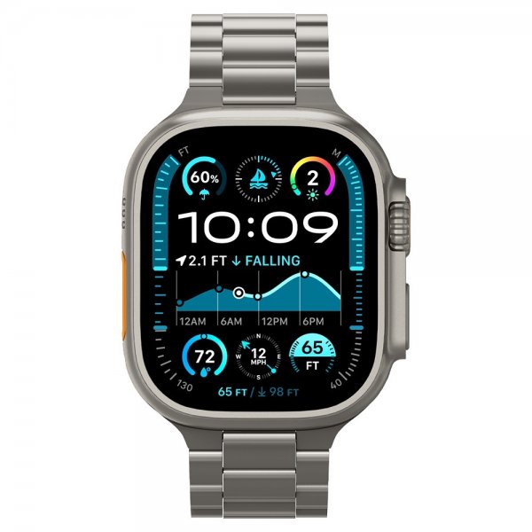 Spigen Apple Watch 44/45/46mm/Ultra 49mm Armbånd Modern Fit Titanium Natural Titanium