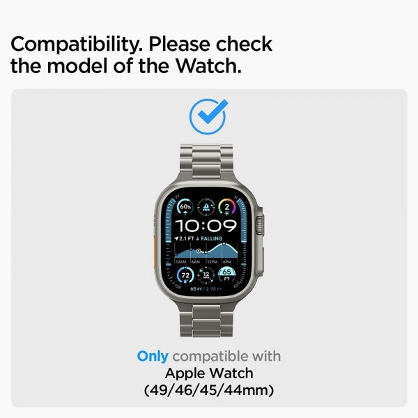 Spigen Apple Watch 44/45/46mm/Ultra 49mm Armbånd Modern Fit Titanium Natural Titanium