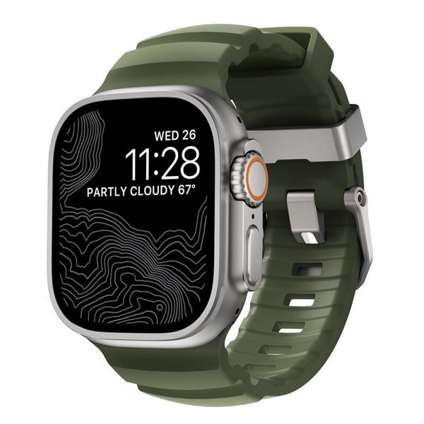 Nomad Apple Watch 44/45/46mm/Ultra 49mm Armbånd Rocky Point Natural Forest