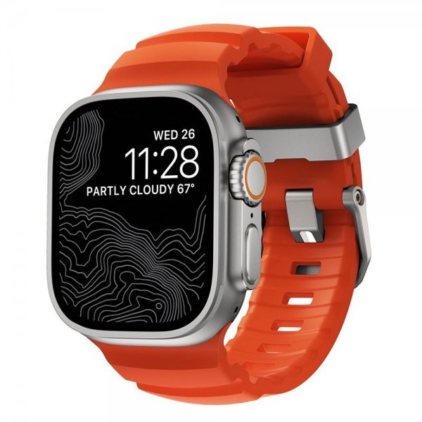 Nomad Apple Watch 44/45/46mm/Ultra 49mm Armbånd Rocky Point Natural Magma